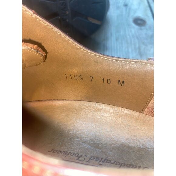 H.S. Trask & Co Brown Leather Oxford Shoes Men’s Size 10M Made in Italy Handcraf - Picture 8 of 8